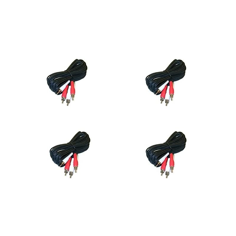 Pack RCA Stereo Audio Extension Cable 2 RCA Male to 2 RCA Male 12 Feet CNE501098