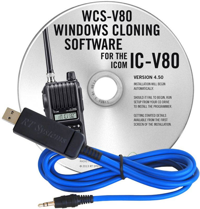 RT Systems WCSV80-USB Programming Software and USB-29A Cable for the Icom IC-V80