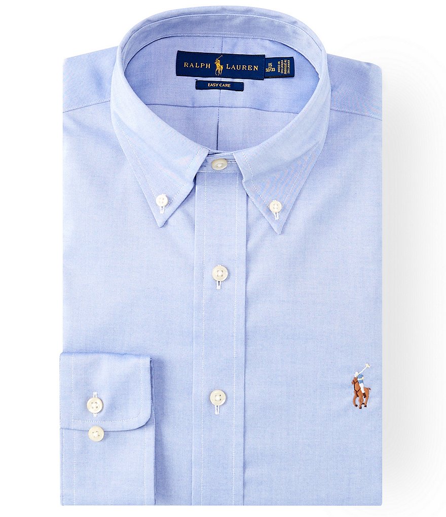 Gold Label Roundtree & Yorke Non-Iron Fitted Button-Down Collar Solid Dress Shirt