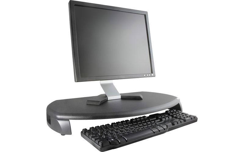 Kantek CRT/LCD Stand with Keyboard Storage - Up to 21" Screen Support - 80 lb Load Capacity - LCD, CRT Display Type Supported