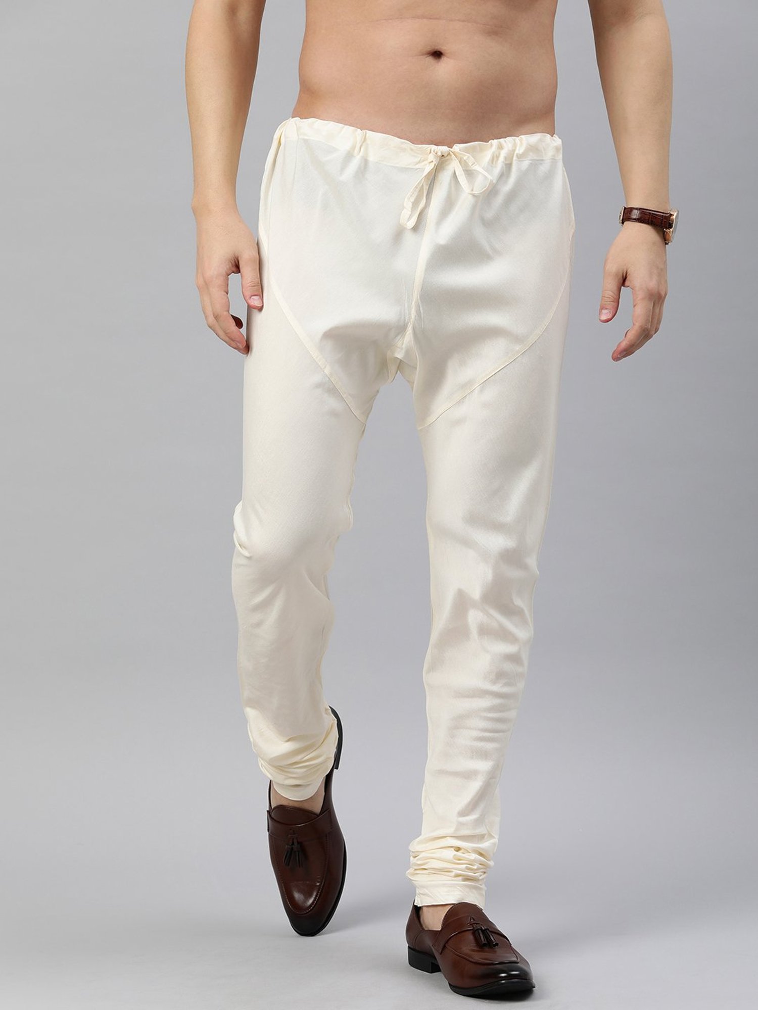 Manthan Cream Regular Fit Churidars