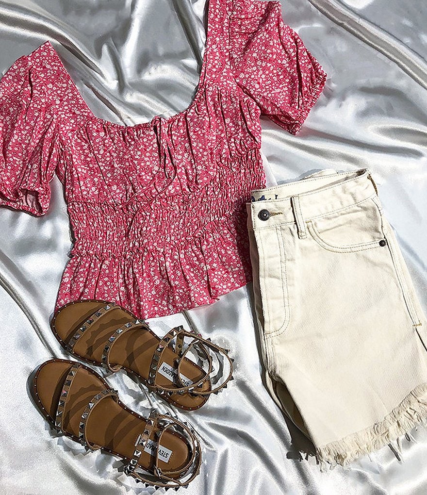 Cloth & Stone Button Side Coordinating Shorts