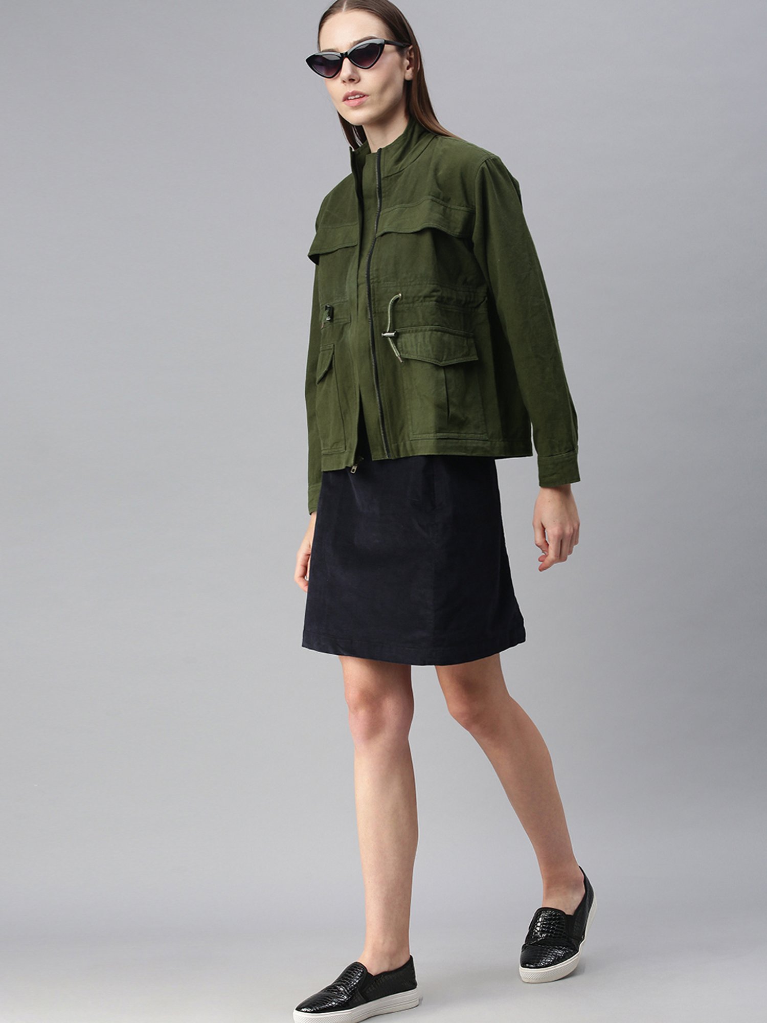 VOXATI Green Regular Fit Jacket