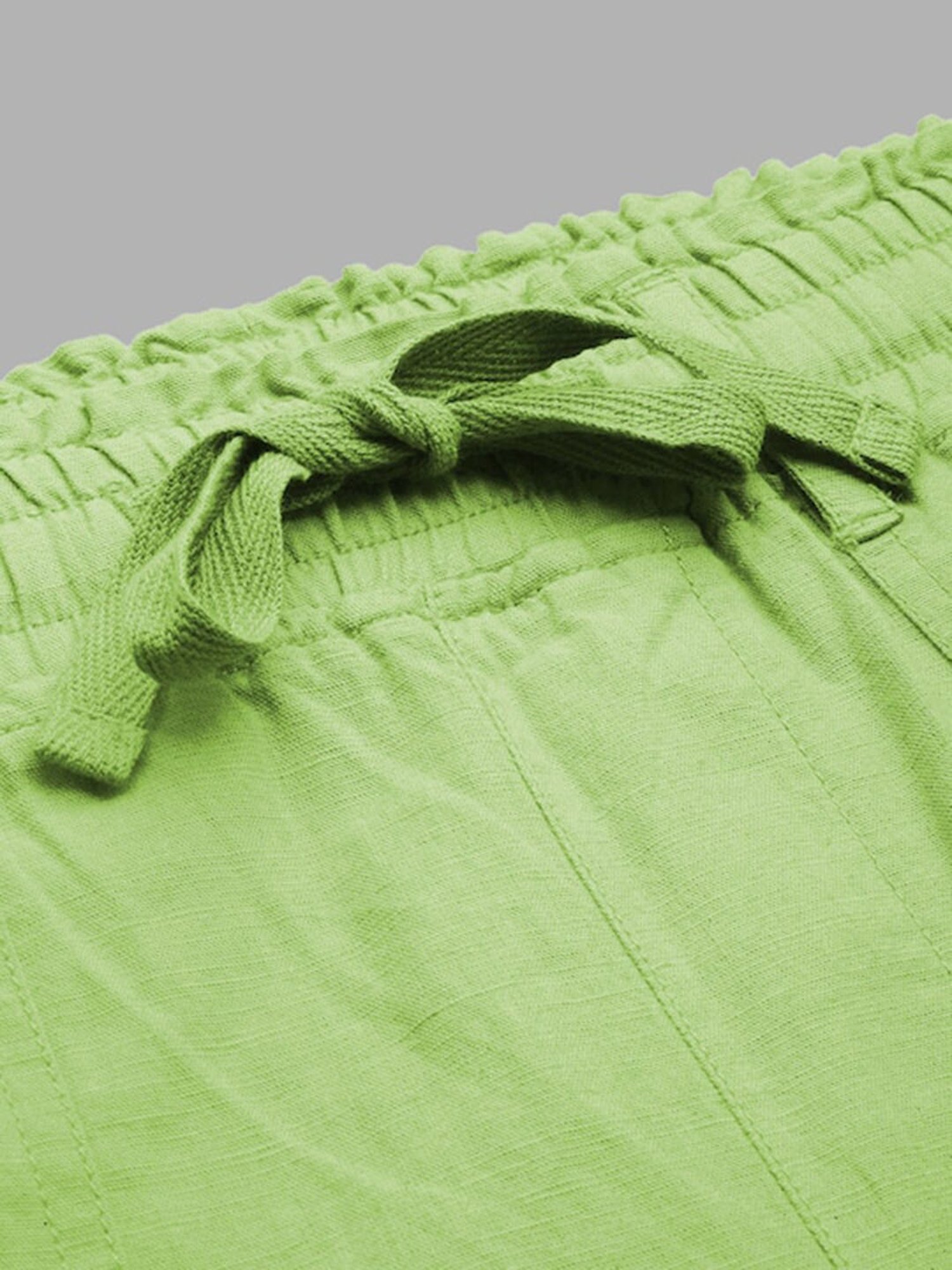 IVOC Lime Green Regular Fit Mid Rise Trousers