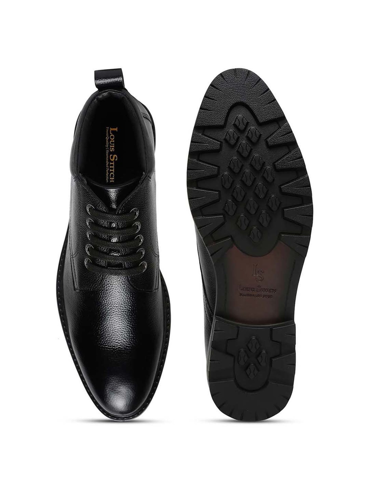 Louis Stitch Men's Obsidian Black Derby Boots