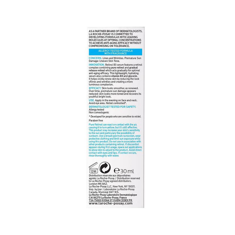 La Roche-Posay Retinol Face Serum with Vitamin B3 - 1.0 fl oz