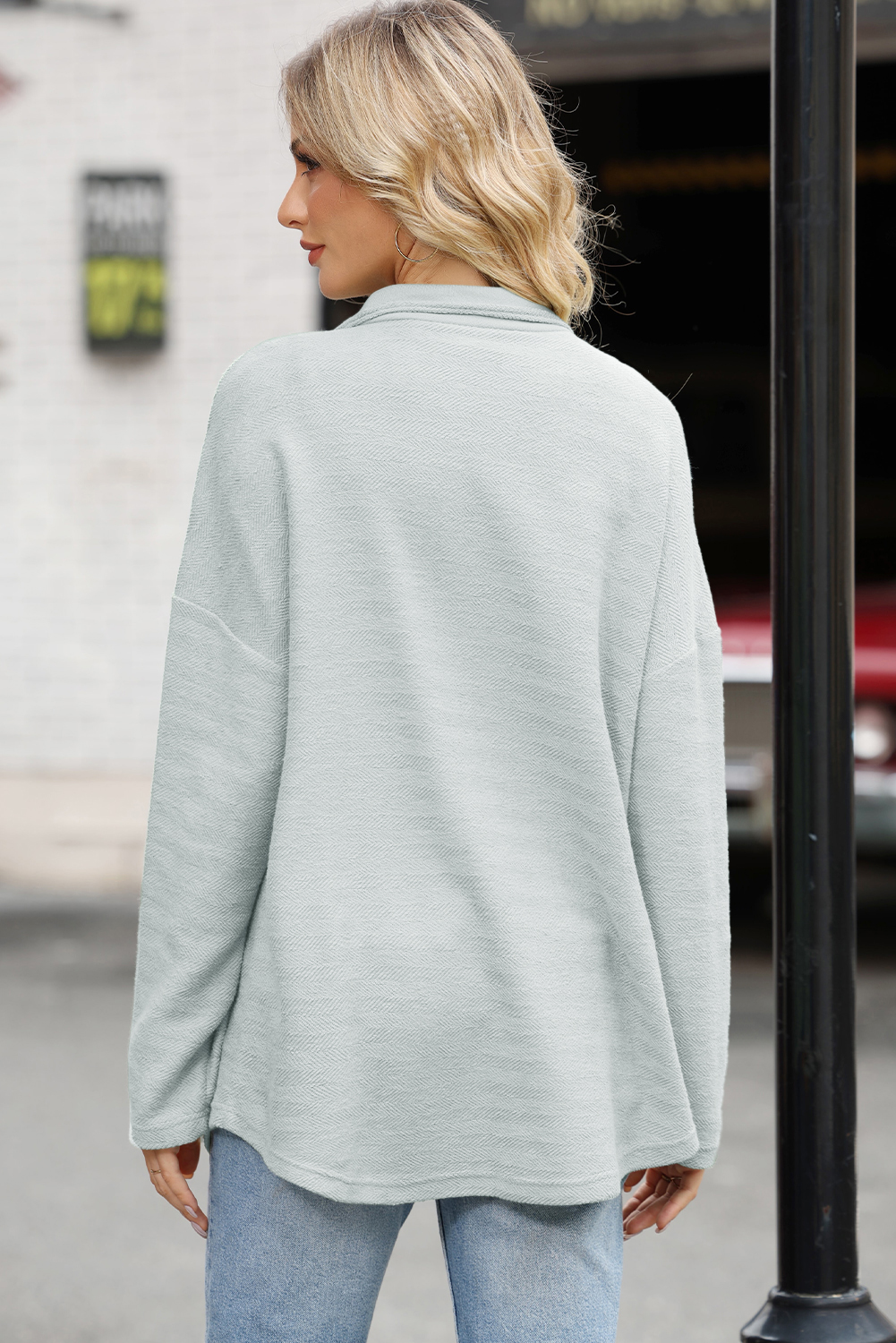 Brown Plaid Button Up Long Sleeve Flannel Shacket