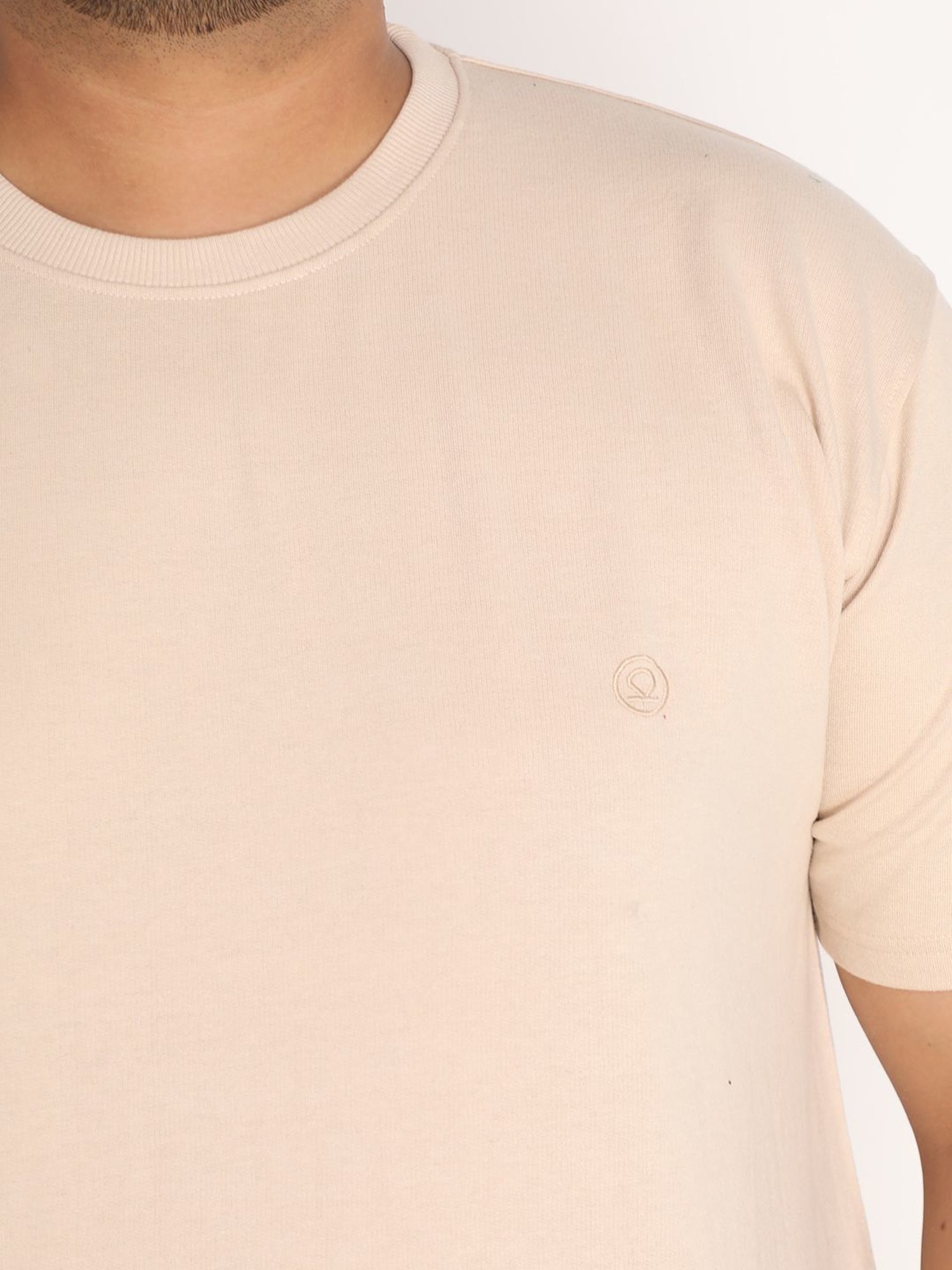 Chkokko Pastel Beige Cotton Relaxed Fit Track Suit