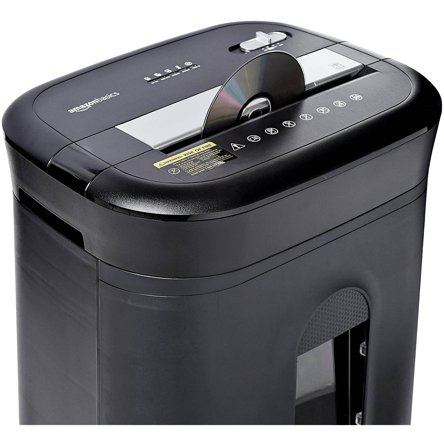 AmazonBasics 15-Sheet Cross-Cut Paper, CD Credit Card Office Shredder