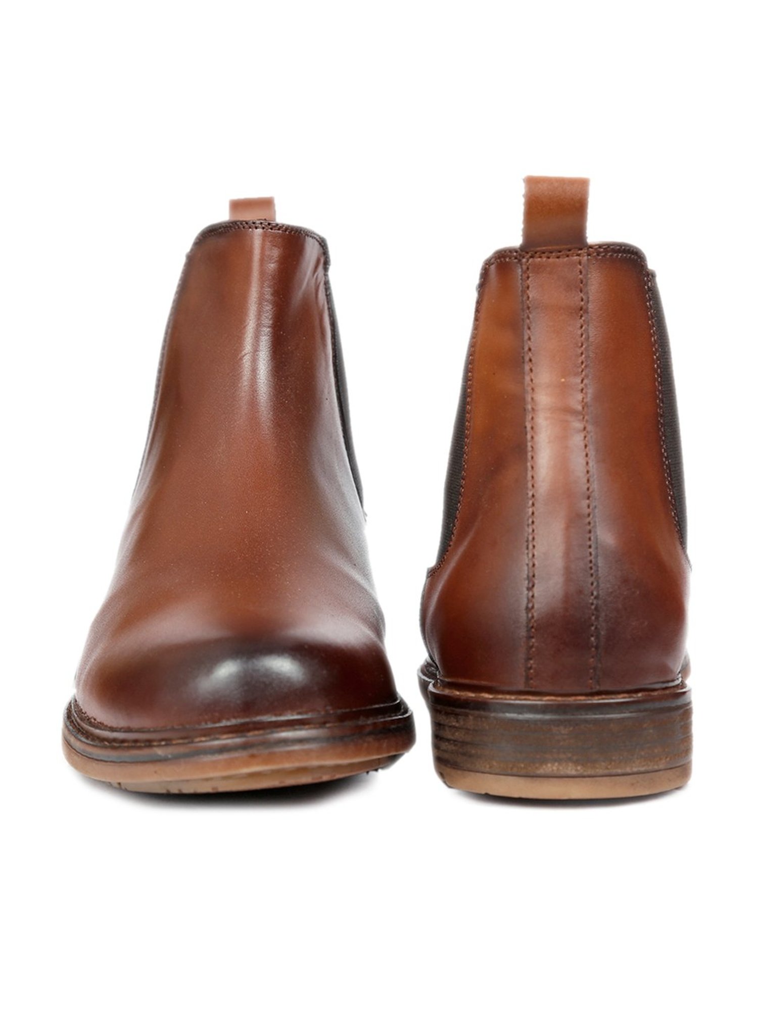 Shences Tan Chelsea Boots