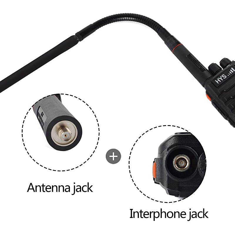 TC79 Goose Tube+Foldable Military Antenna SMAFemale Dual Band 144430MHz 31inch790mm Antenna for BAOFENG UVSeries Two Way Radio for Kenwood TKSeries HYT Linton Series Walkie Talkie