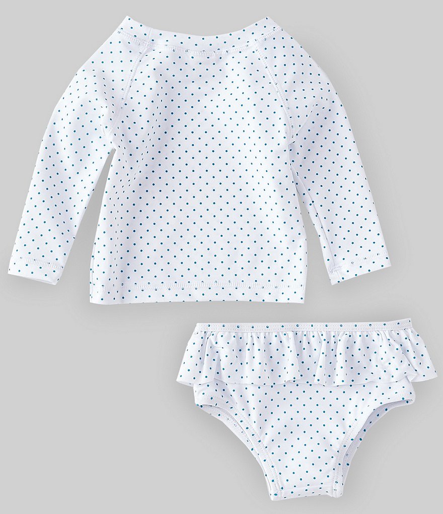 Starting Out Baby Girls 3-24 Months Dotted Rashgard Two-Piece Swimsuit Set