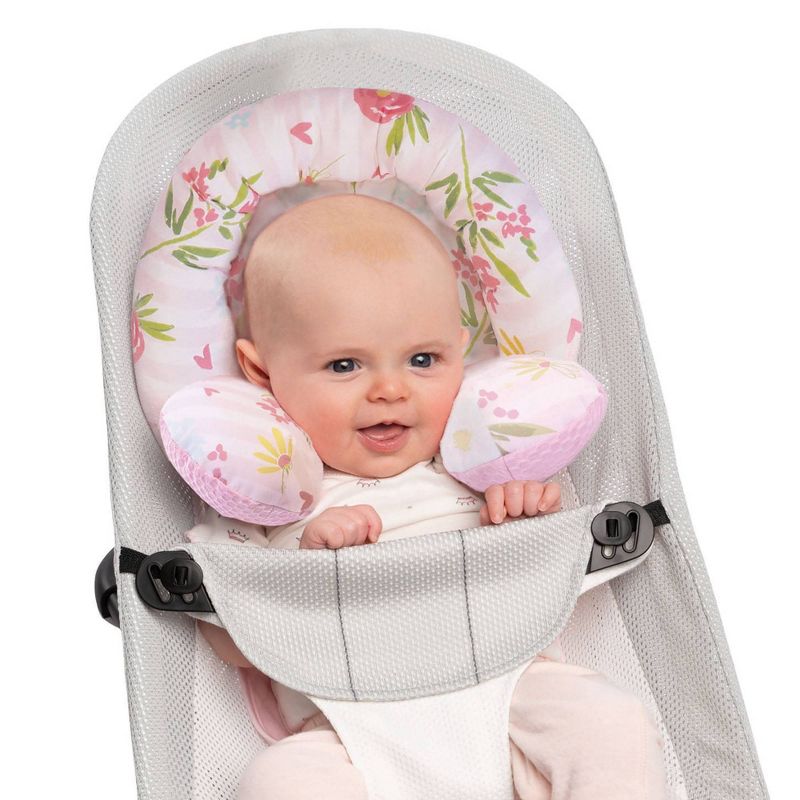 Boppy Head and Neck Support - Pink Stripe Flowers