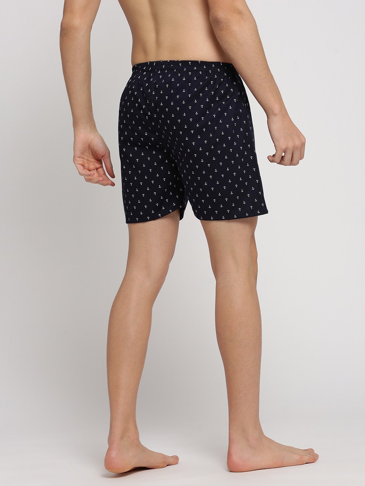 SHOWOFF Navy Blue Slim Fit Printed Boxers