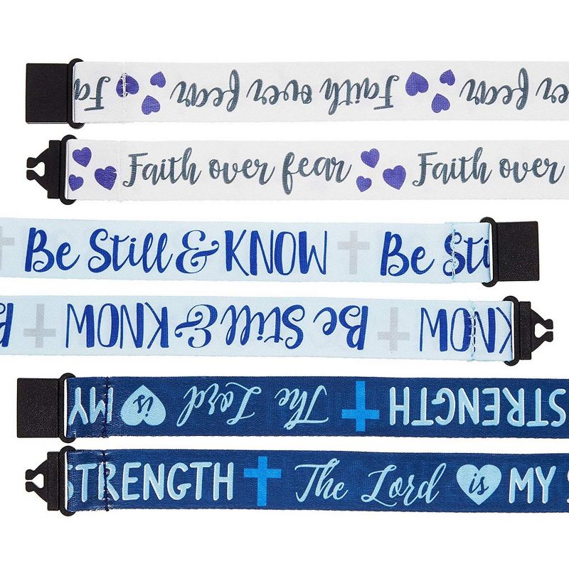 Religious Id Badge Holder, Hall Pass Lanyards (6 Pack), 3 Designs
