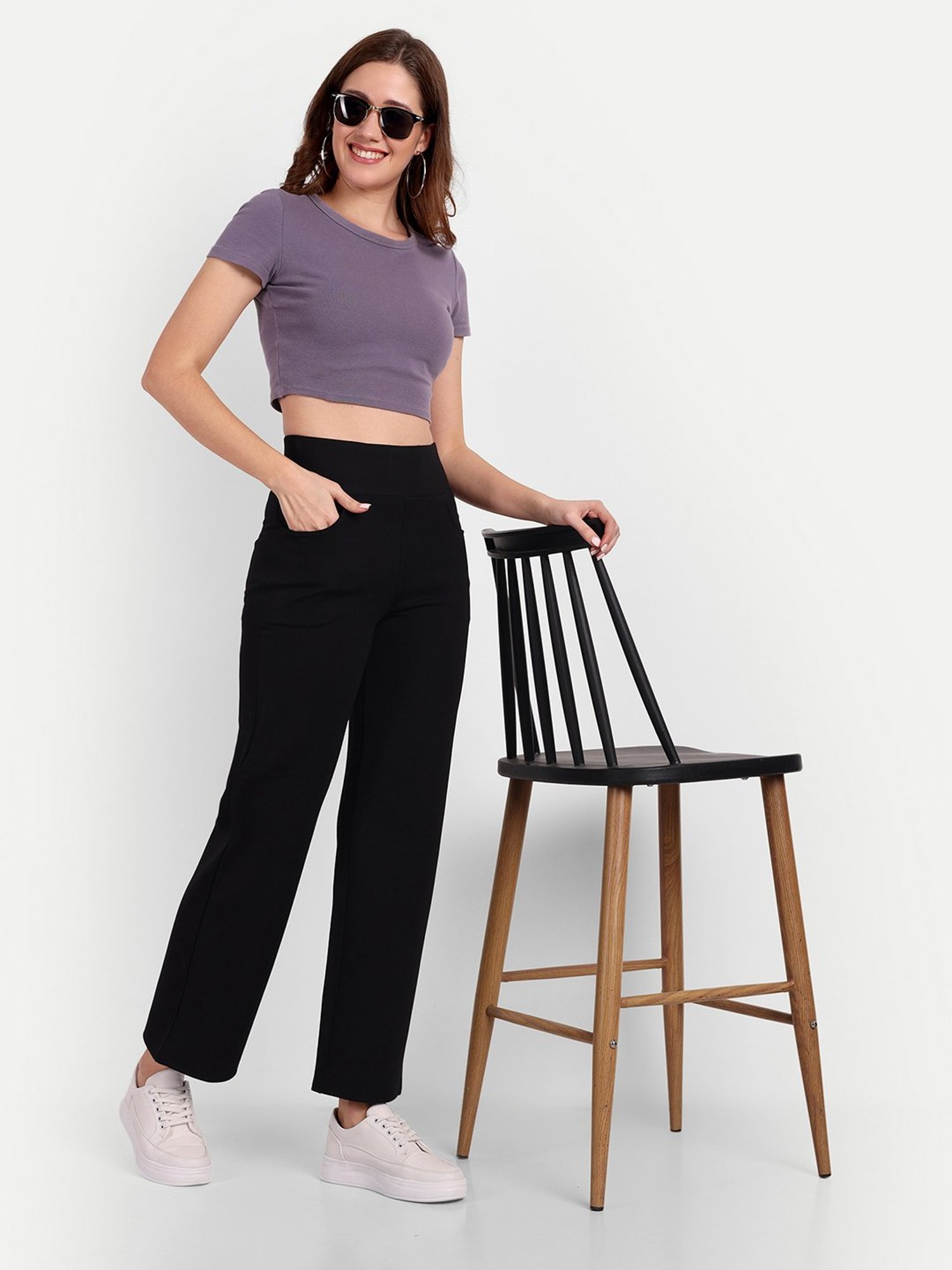 Broadstar Black High Rise Pants