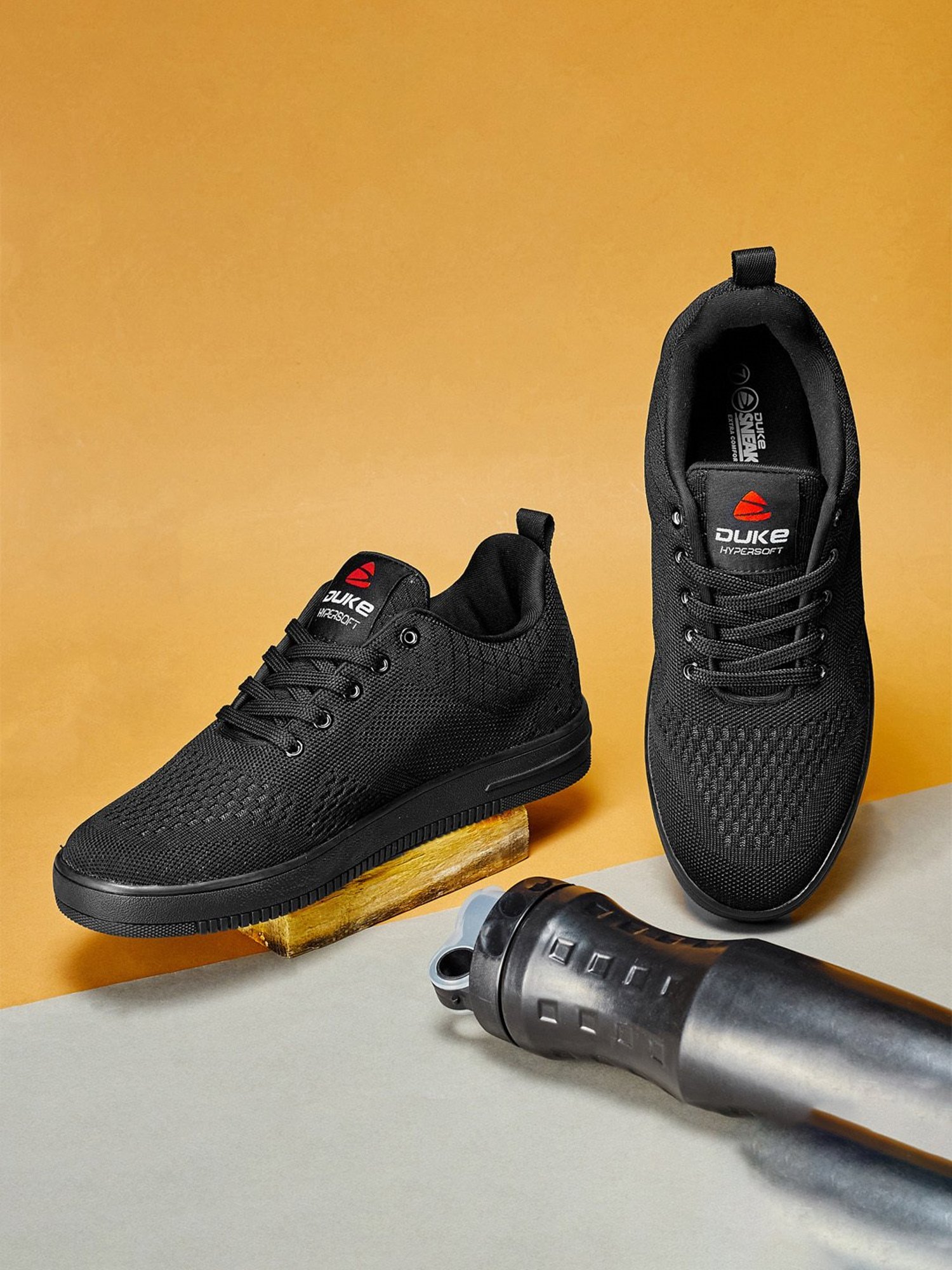 Duke Men's Black Casual Sneakers