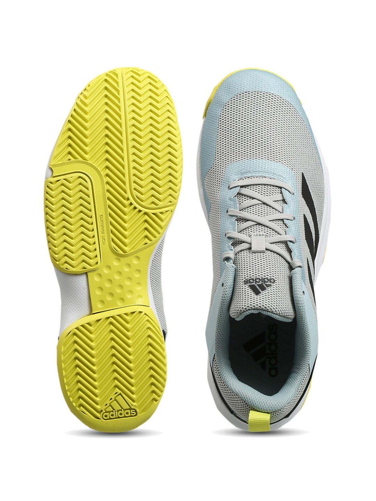 Adidas Men's TENS TOP Grey Tennis Shoes