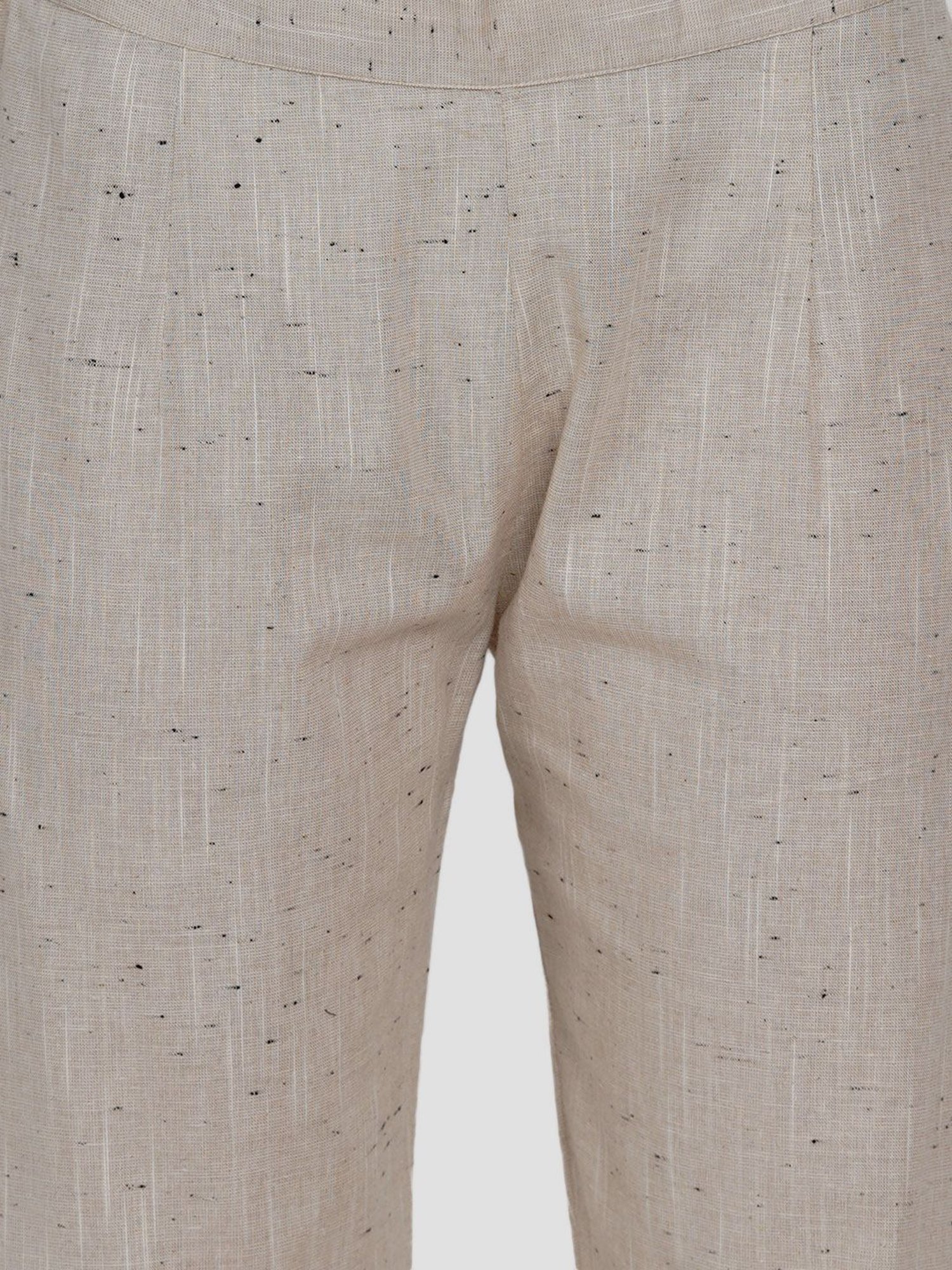 Women Republic Beige Cotton Kurta Pant Set