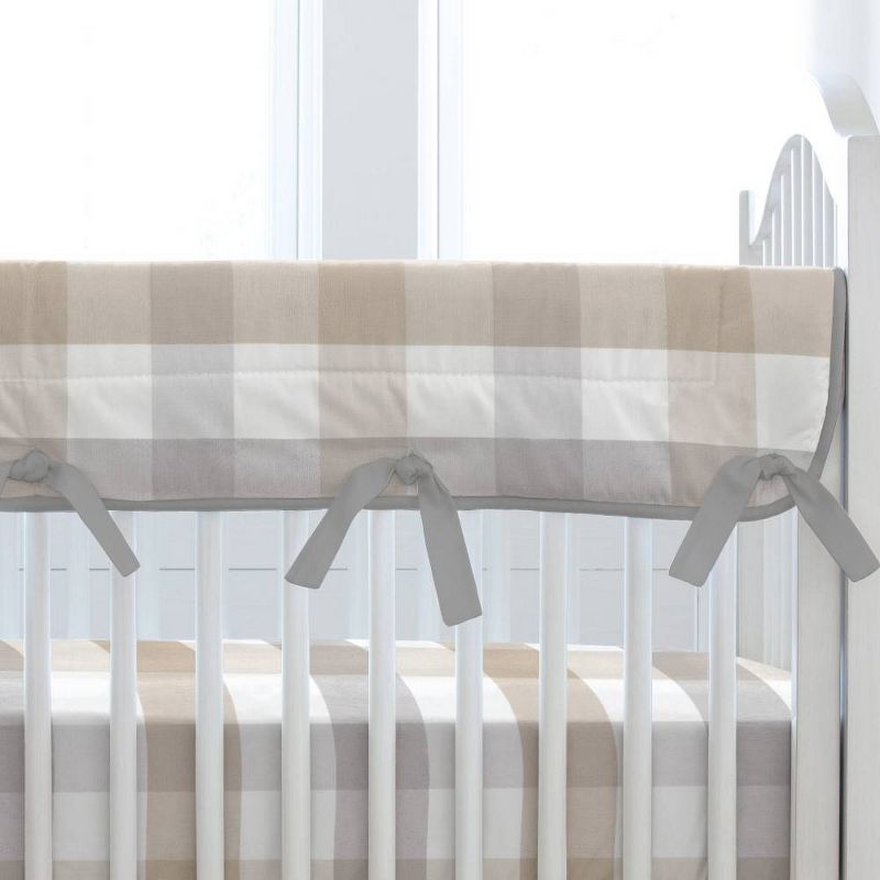 Trend Lab Short Gray Fleece Narrow Crib Rail Cover