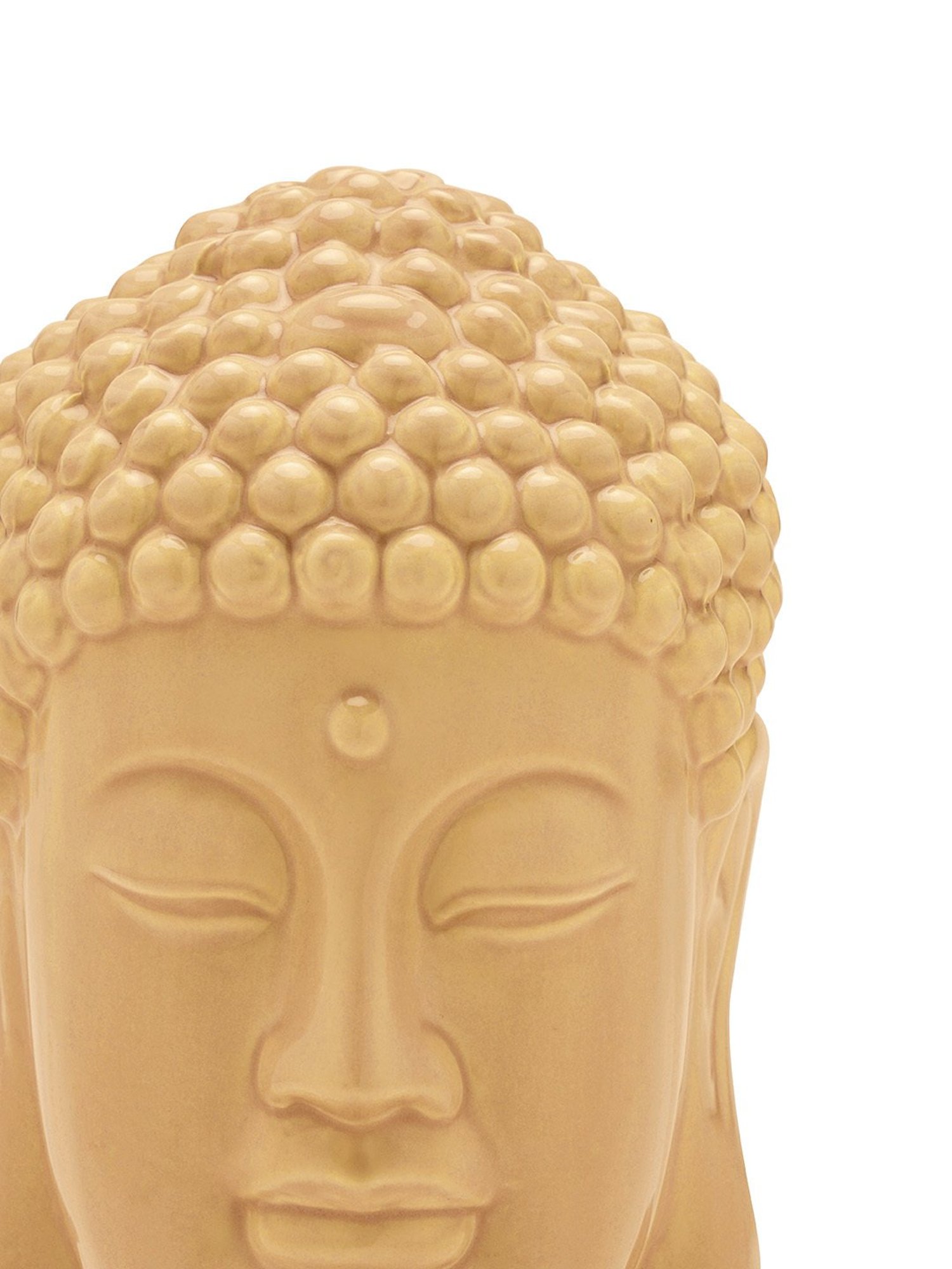 Pure Home and Living Yellow Ceramic Textured Sculptures and Figurines