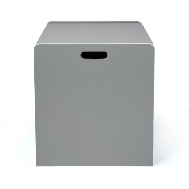Hinged Toy Storage Chest with Lid Gray - Humble Crew