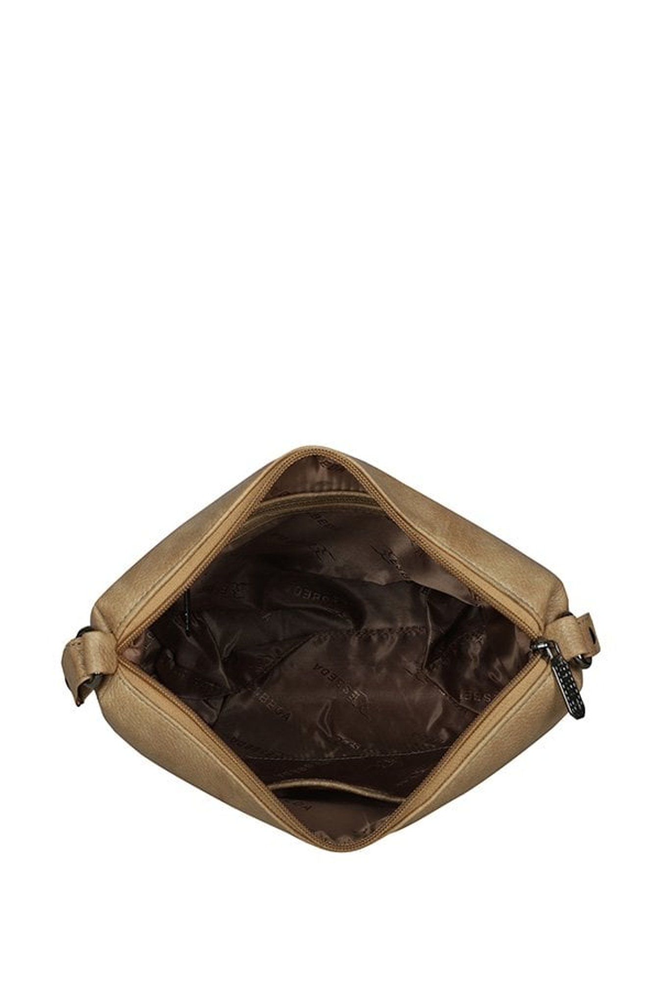 Esbeda Beige Solid Polyester Sling Bag