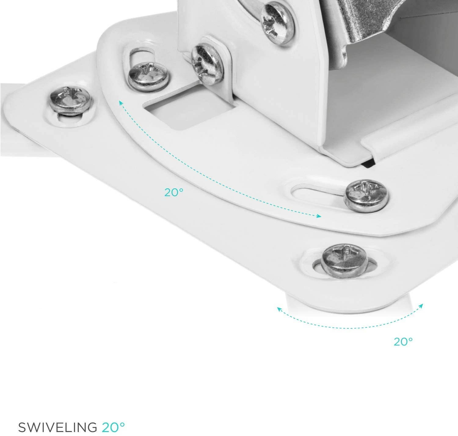 ONKRON Universal Ceiling Projector Mount Height Adjustable Mounting Bracket up to 22 LBS White K3A