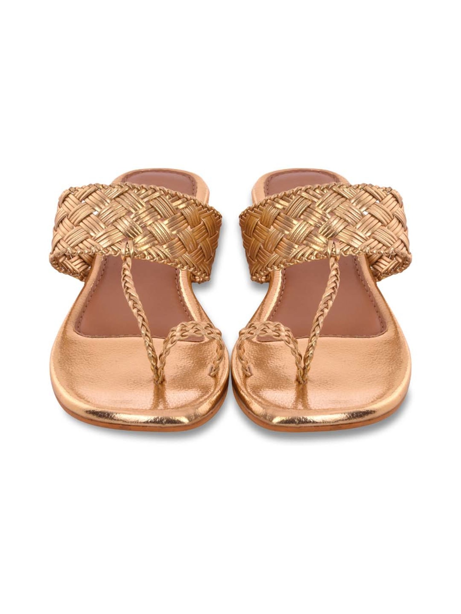 Sole House Women's Gold Toe Ring Sandals