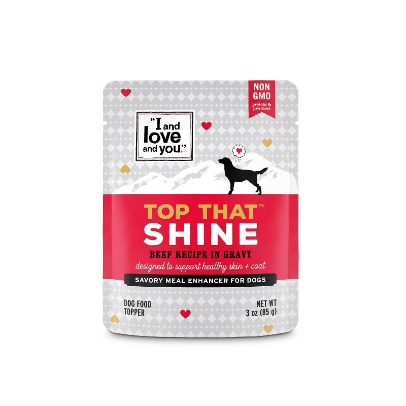 I and Love and You Top That  Wet Dog Food Topper Shine Beef Recipe In Gravy - 3oz