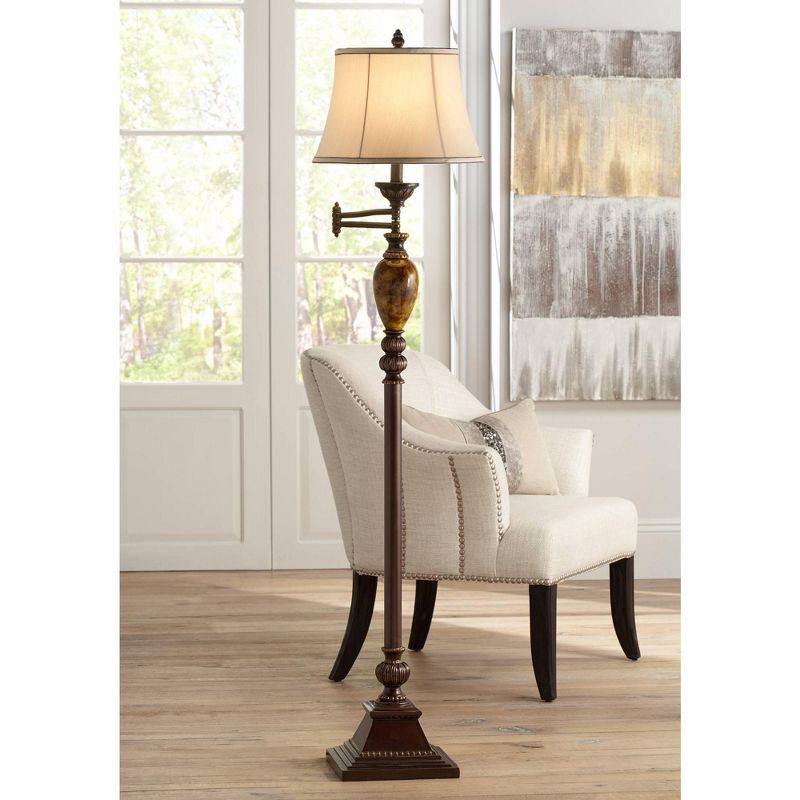 Kathy Ireland Mulholland 61" High Swing Arm Floor Lamp