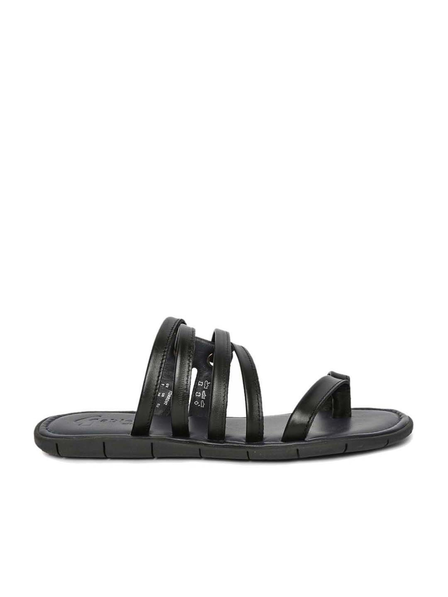 Gabicci Men's Black Toe Ring Sandals