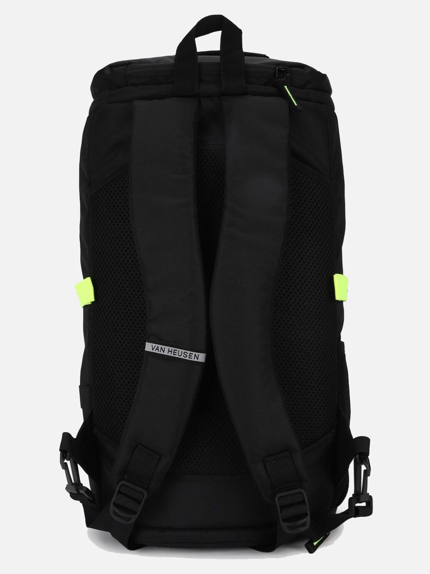 Van Heusen Black PU Solid Rucksack