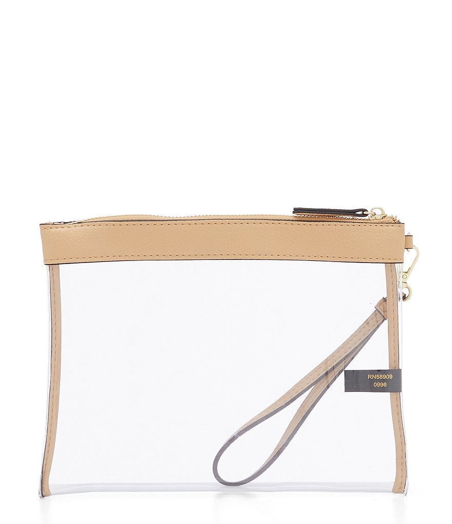 Kate Landry Stadium Clear Zip Wristlet