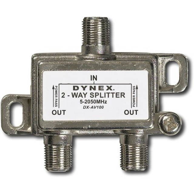 dynex dxav100 2way coaxial cable splitter