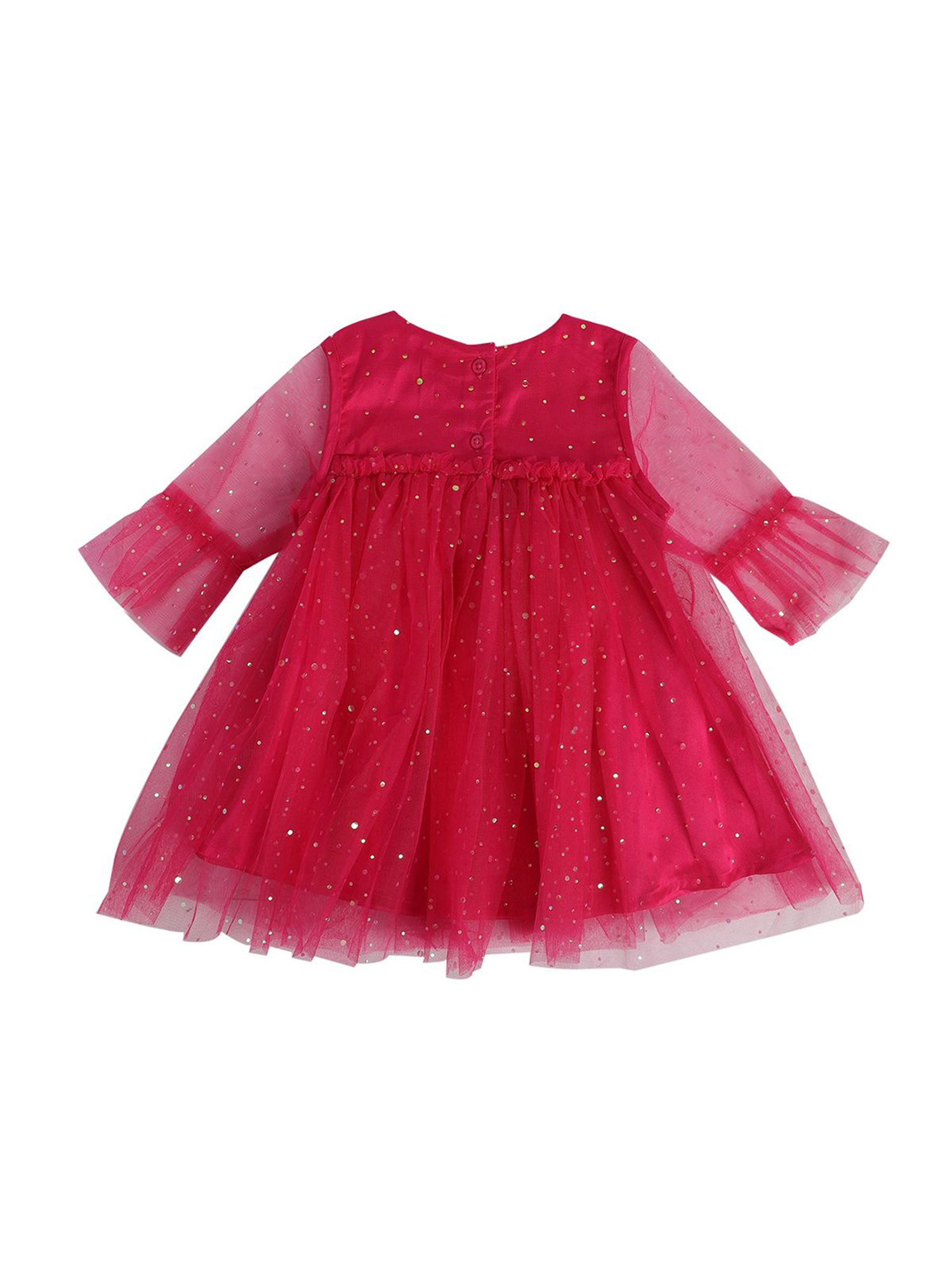 Nauti Nati Kids Blue Embroidered Dress