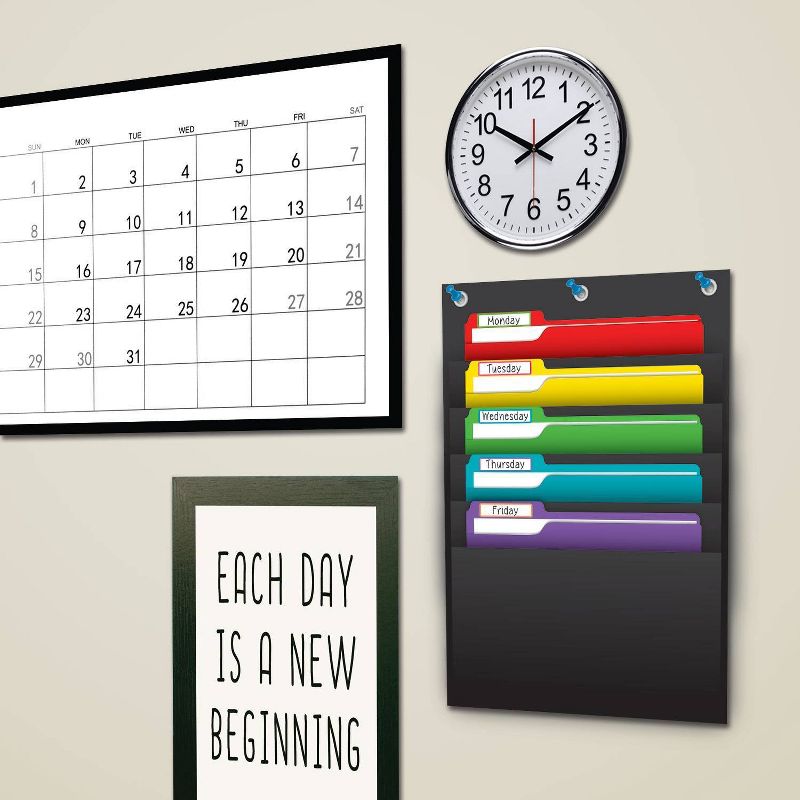 ArtSkills 5 Pocket Hanging Organizer with Labels & Folders - Classic Colors