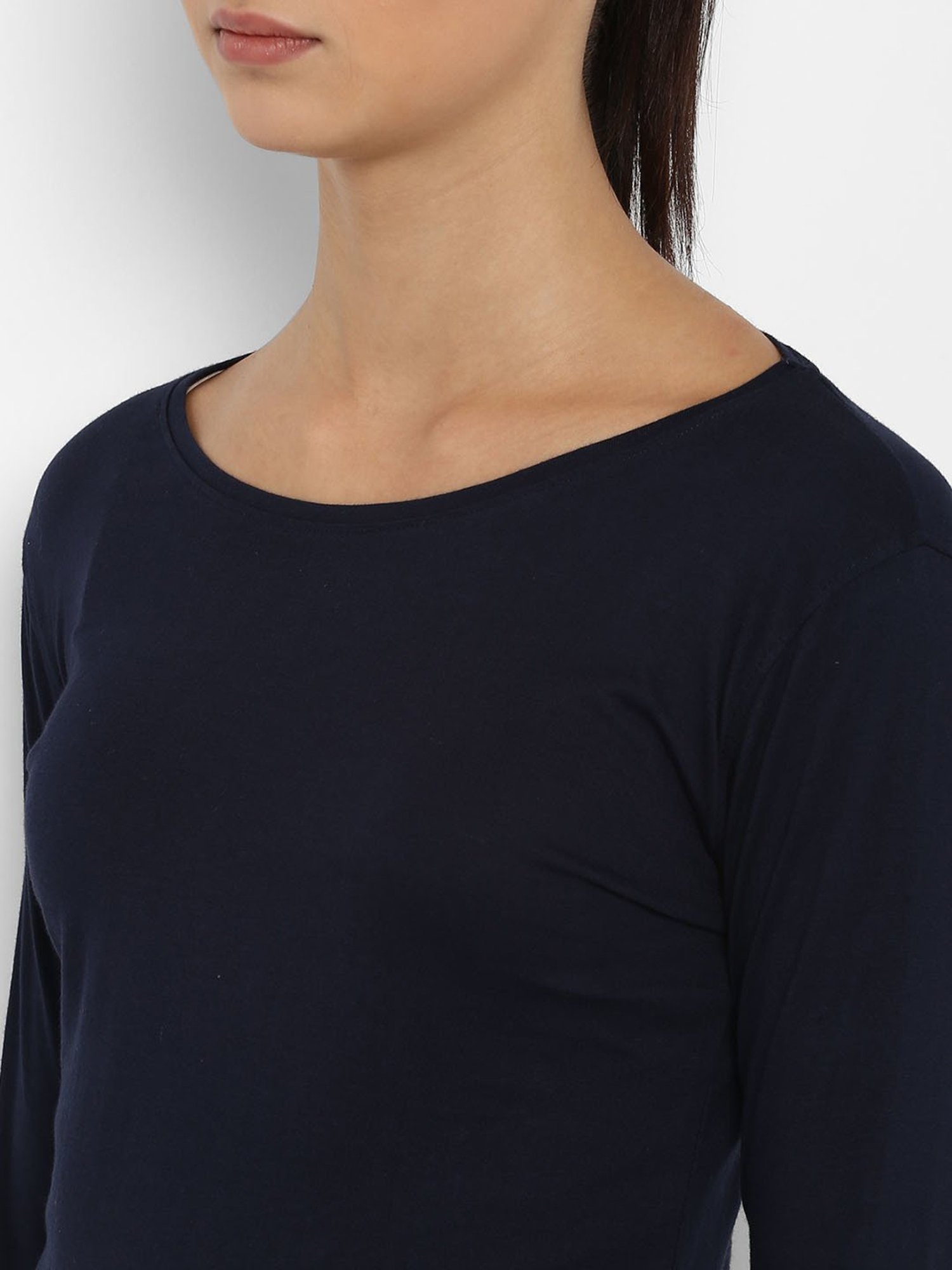 Appulse Navy Cotton Slim Fit T-Shirt