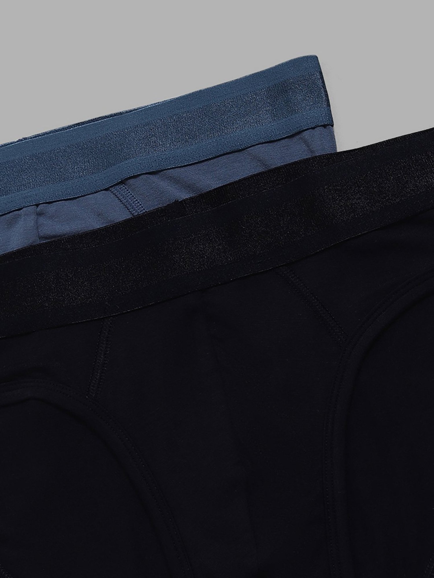 WES Lounge by Westside Powder Blue & Black Briefs - Pack of 2