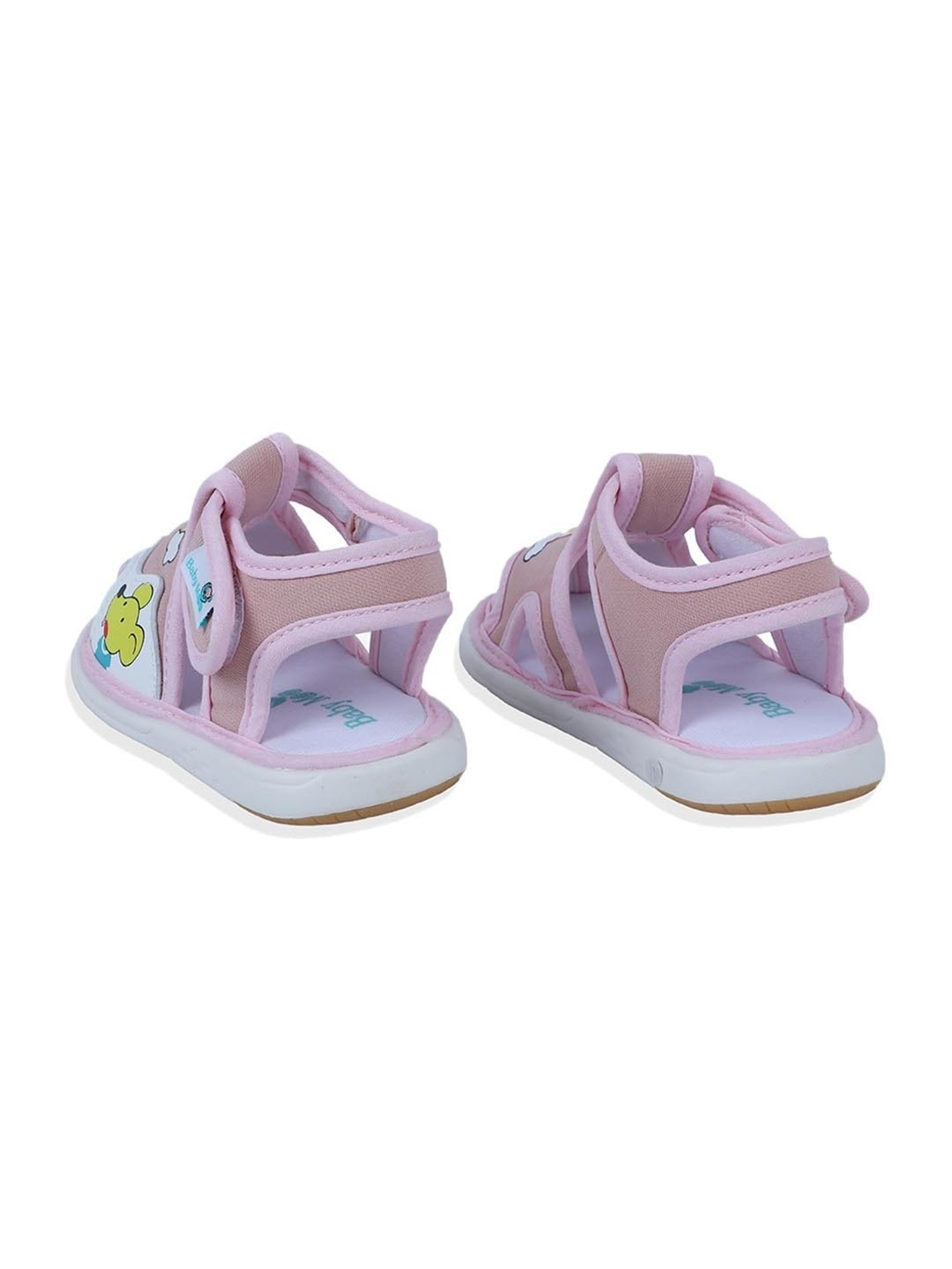 Baby Moo Kids Pink & White Floater Sandals