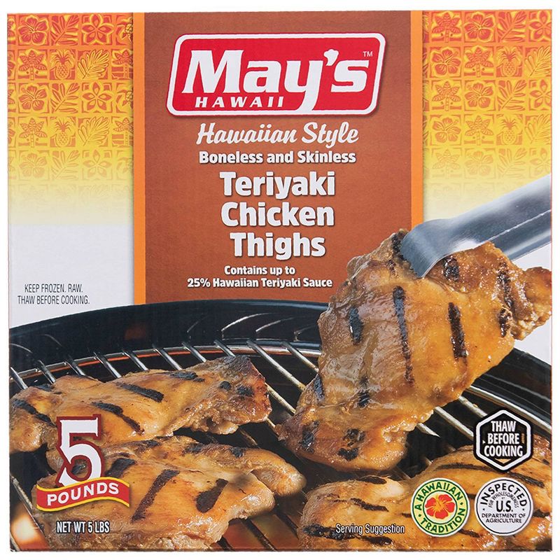 May's Hawaii Teriyaki Chicken Thighs - Frozen - 5lbs