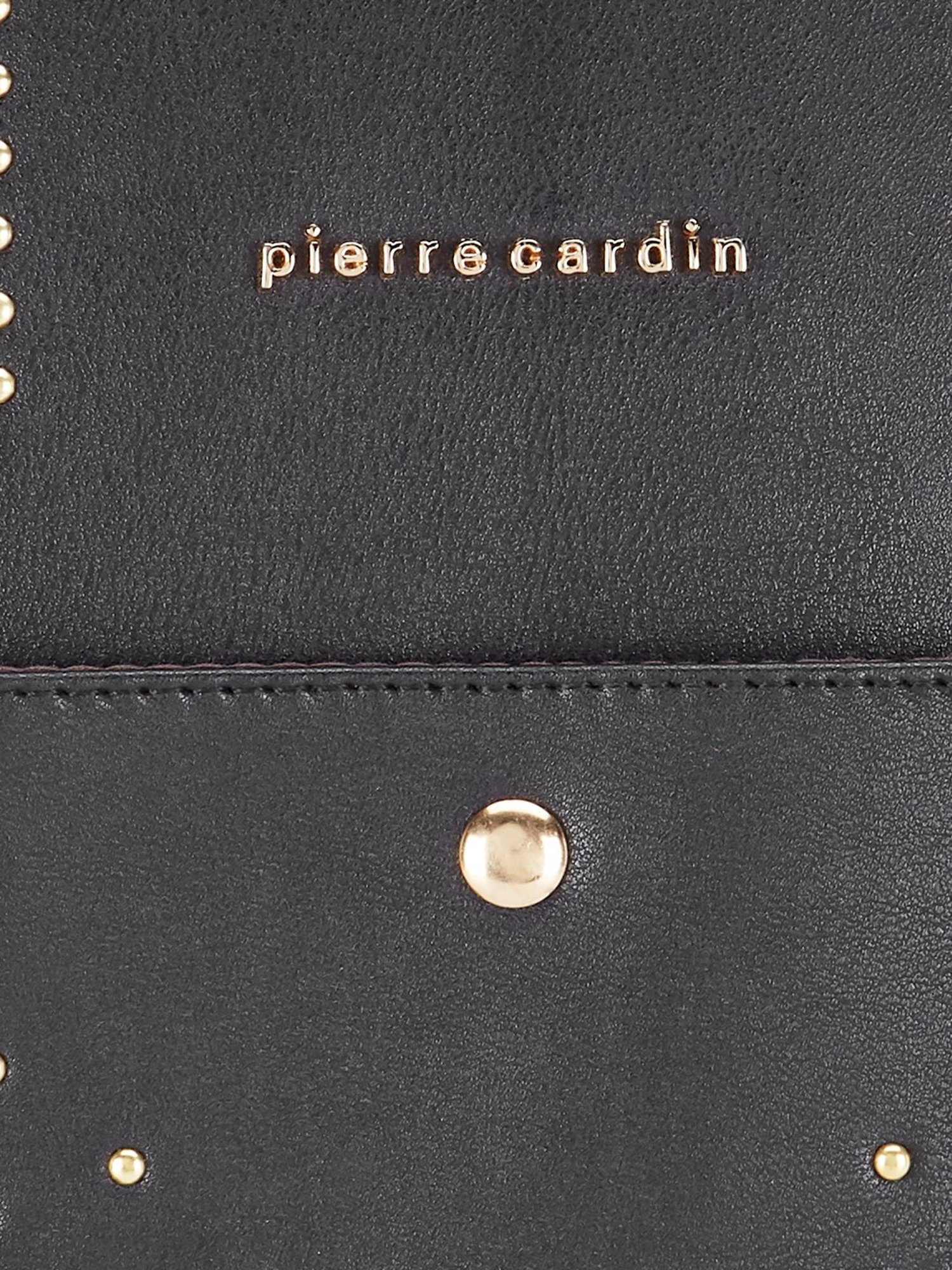 Pierre Cardin Black Embellished Medium Shoulder Handbag