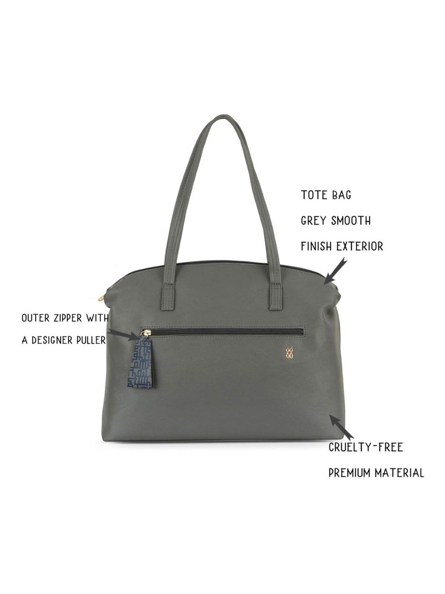 Baggit Grey Large Shoulder Bag