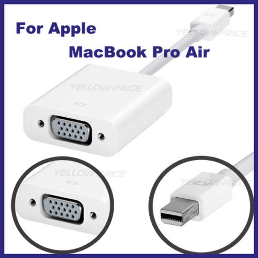 Mini DisplayPort to VGA Female Adaptor for Mac+6FT SVGA VGA Monitor Male Cable