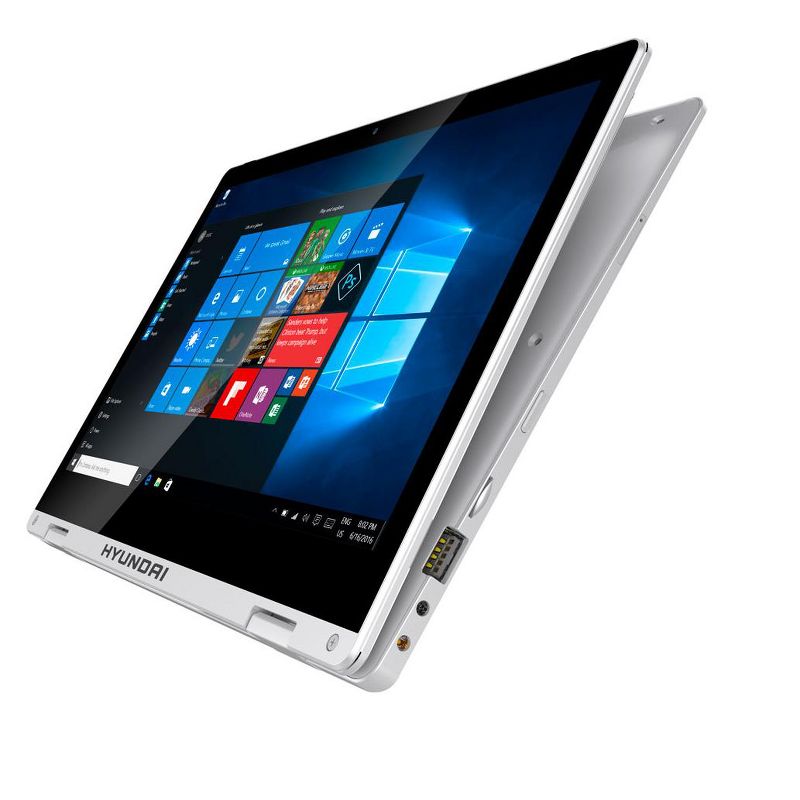 Hyundai FlipNote 11 - 11.6" 2in1 Touchscreen Metal Laptop, Full HD 1920x1080, Celeron, 4GB RAM, 64GB, Security Fingerprint Sensor, Expandable M.2 SSD 