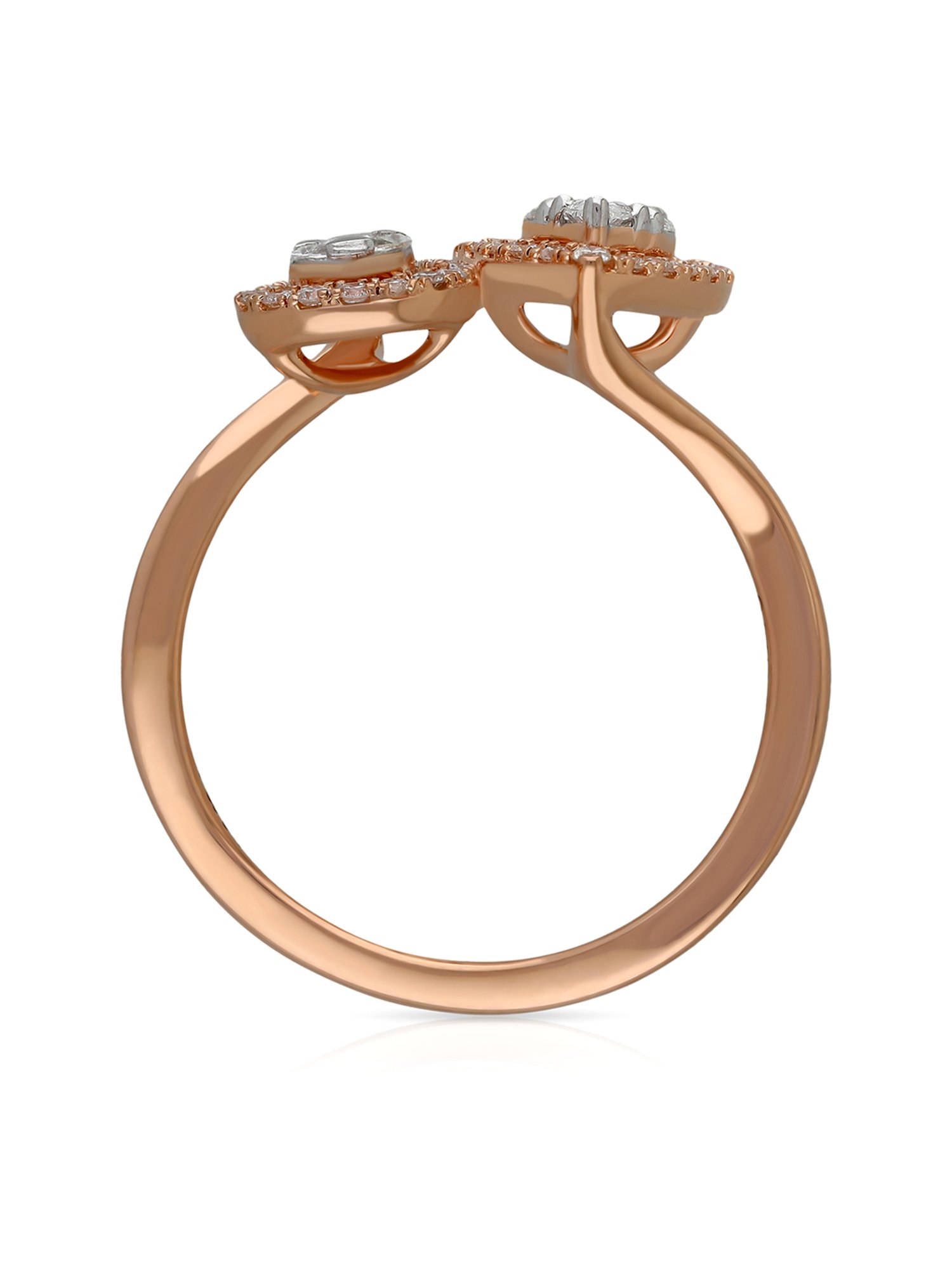 Malabar Gold and Diamonds 18k Rose Diamond Ring for Women