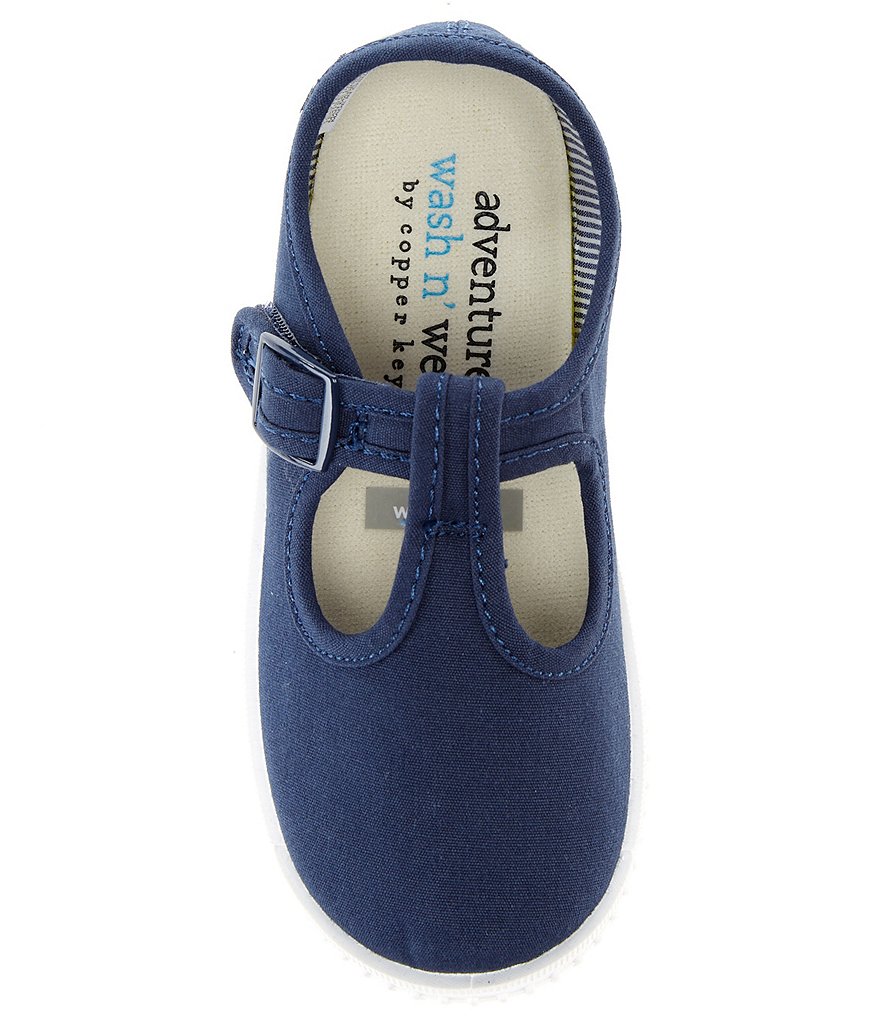 Copper Key Adventure Wear Girl's Bestee-A Washable Canvas T-Strap Sneakers (Toddler)