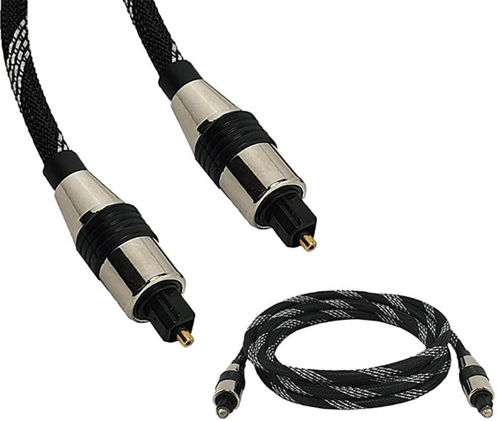 6FT Premium Nylon Digital Audio Optical Fiber Cable Toslink SPDIF Cord