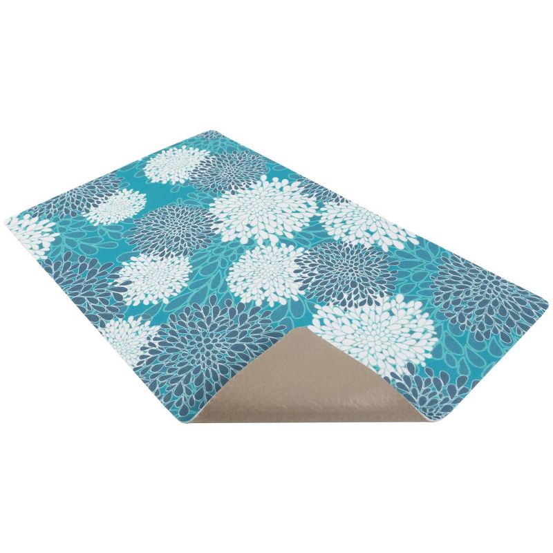 Drymate Dog and Cat Feeding Placemat - Blossoms Gray & White