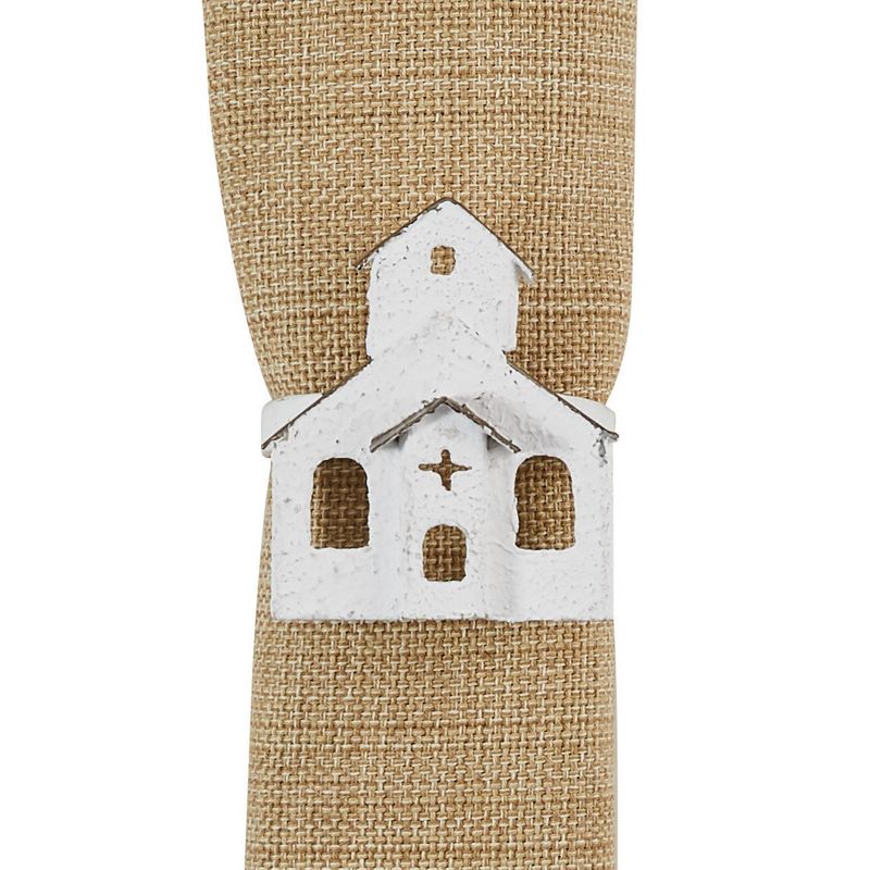 Park Designs Church Napkin Ring Set - White